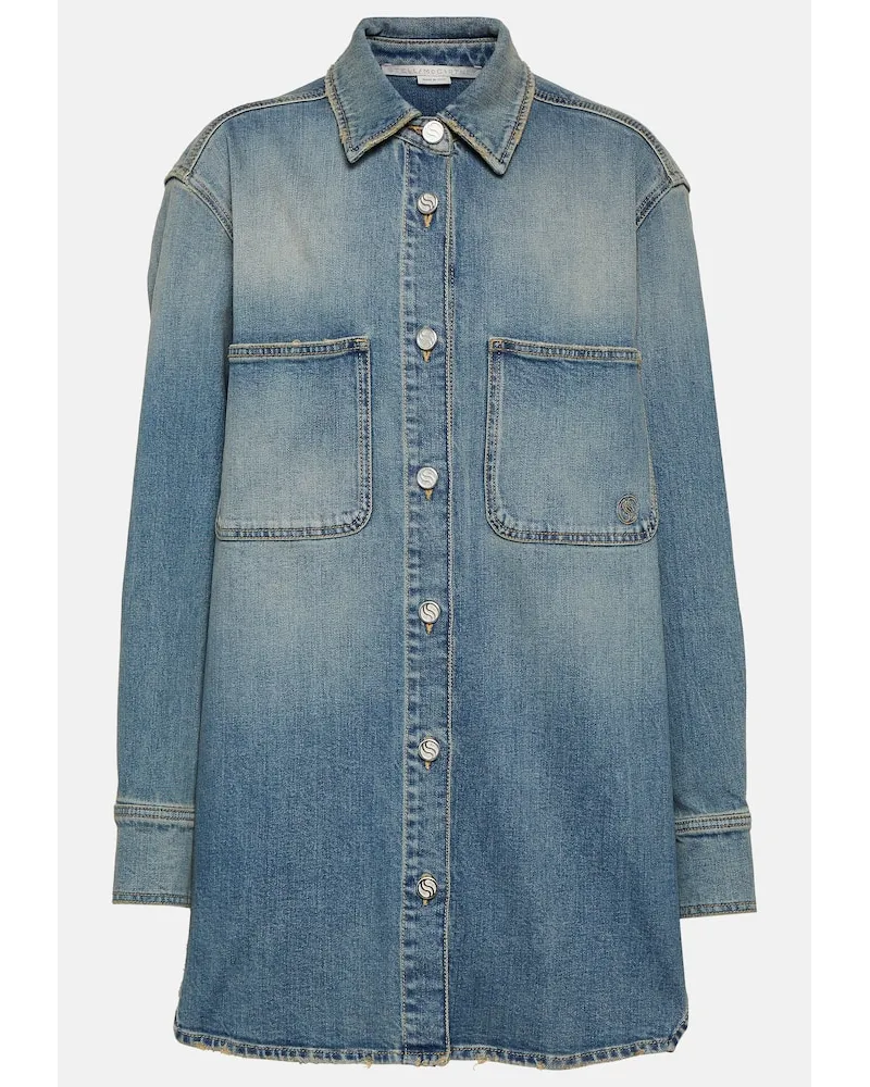 Stella McCartney Camicia di jeans oversized Blu
