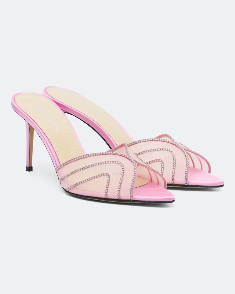Mach & Mach Mules Rainbow in mesh Rosa