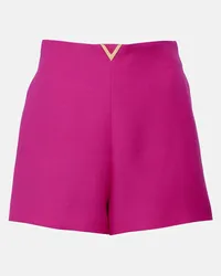 Valentino Garavani Shorts VGold in Crepe Couture Rosa