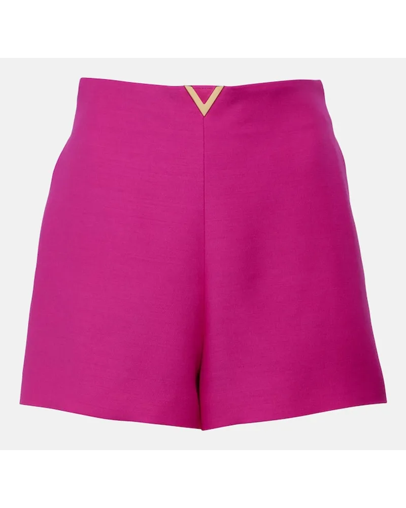 Valentino Garavani Shorts VGold in Crepe Couture Rosa
