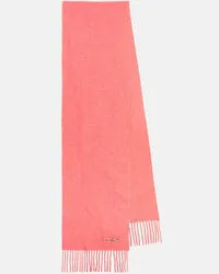 Acne Studios Sciarpa in lana con frange Rosa