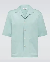 LARDINI Camicia in popeline di cotone Verde