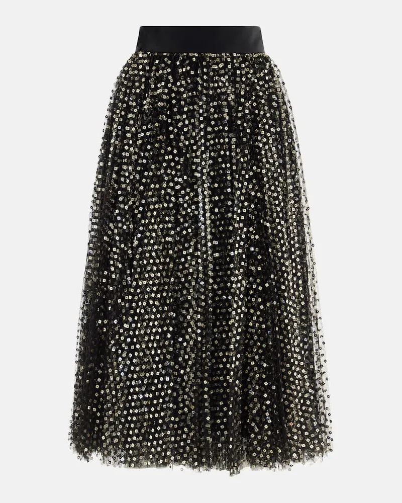Dolce & Gabbana Gonna midi con paillettes Oro