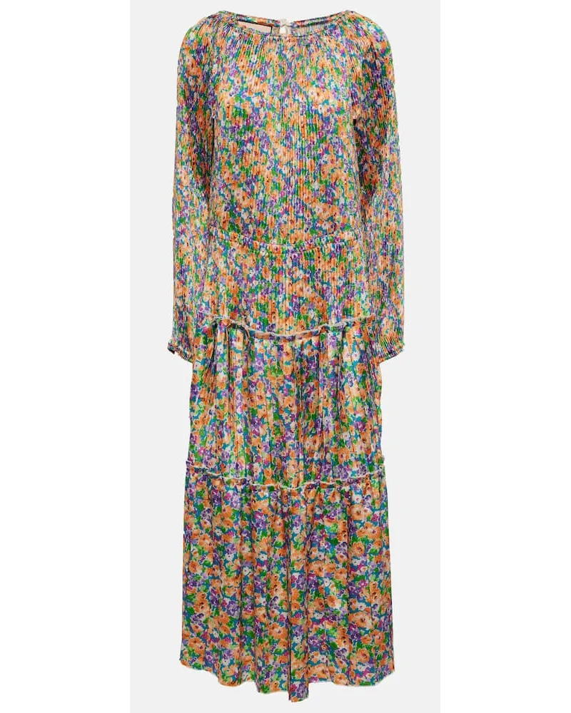 PLAN C Abito midi con stampa Multicolore