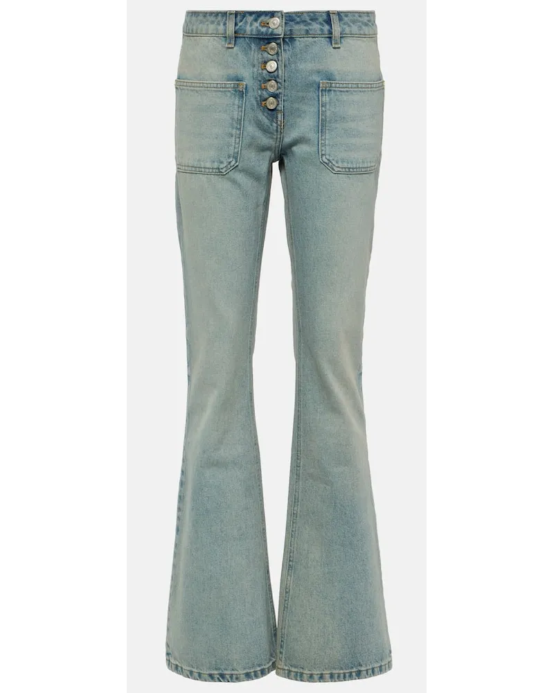 Courrèges CourrÃ¨ges Jeans bootcut a vita bassa Blu