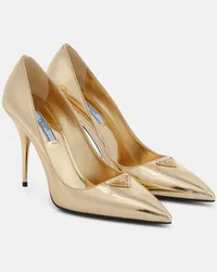 Prada Pumps in pelle metallizzata Metallizzato