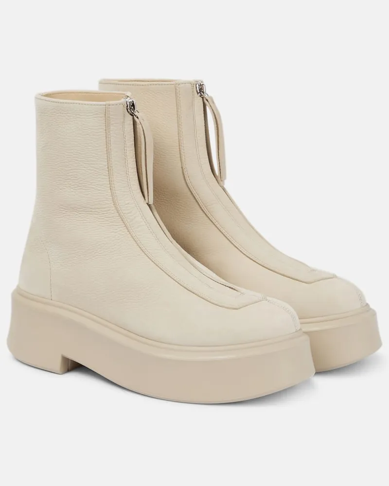 The Row Stivaletti Zipped 1 in pelle Beige