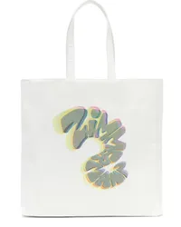 Zimmermann Shopper in canvas con logo Bianco