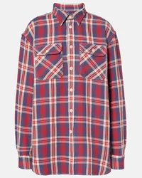 Ralph Lauren Camicia in twill di cotone a quadri Rosso