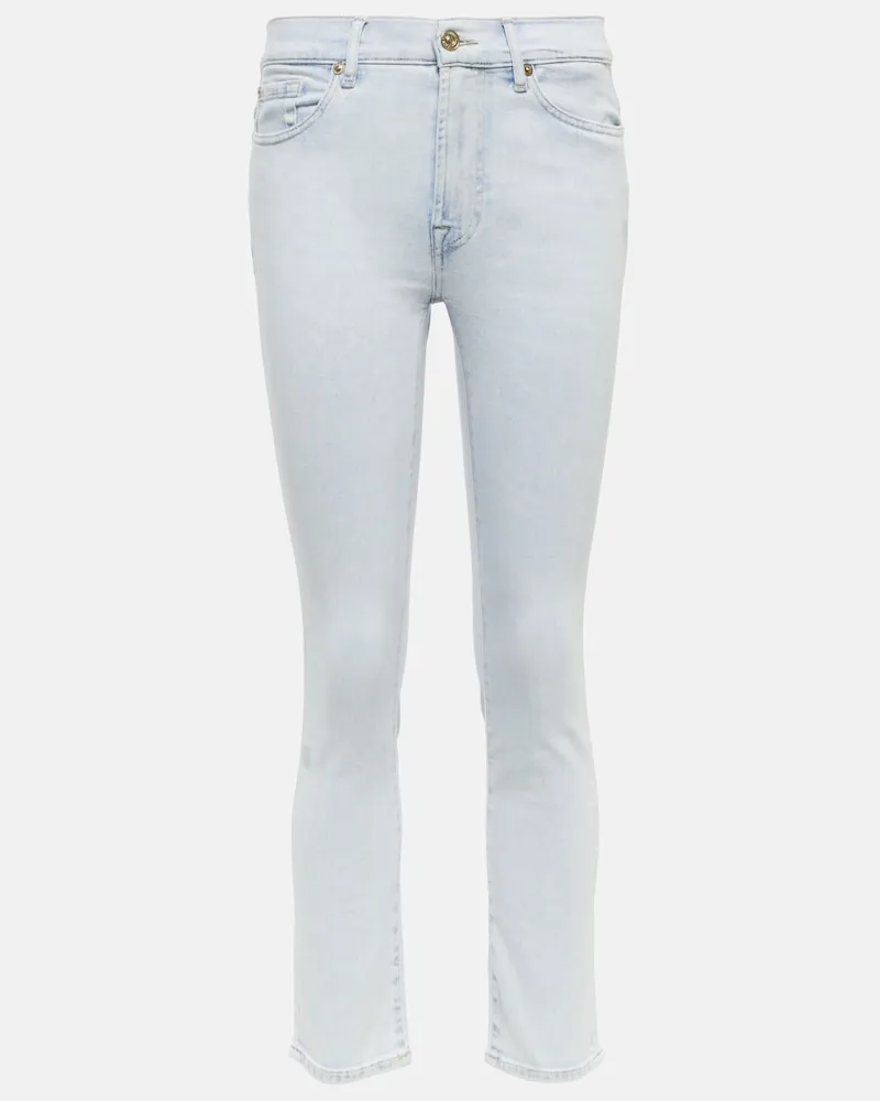7 for all mankind Jeans slim Roxanne a vita media Blu