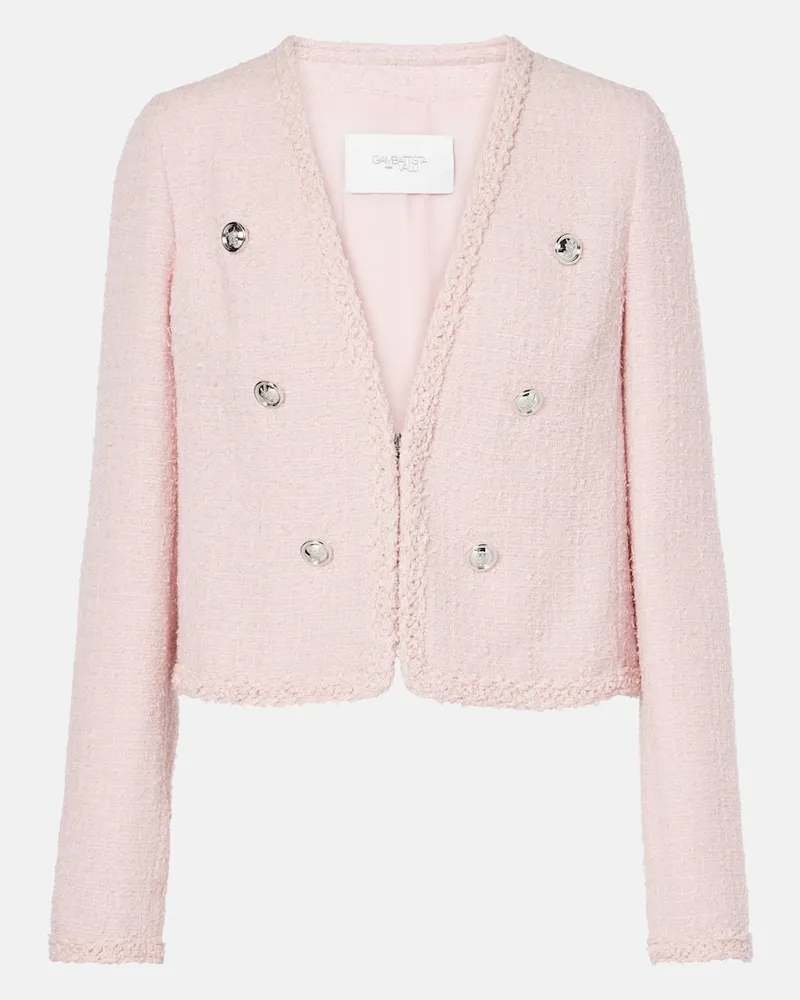 Giambattista Valli Giacca in tweed di misto lana Rosa