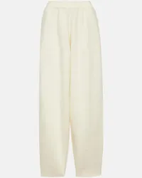 The Row Pantaloni tapered Ednah in lana Bianco