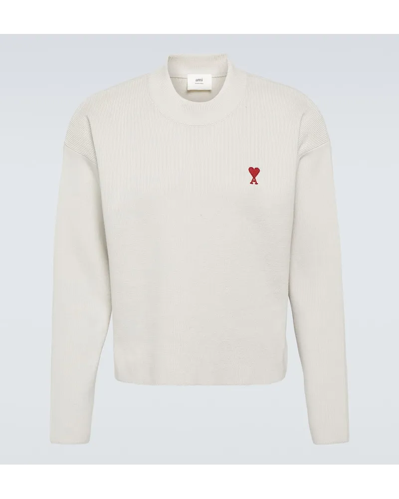 AMI Paris Pullover Ami de CÅur in misto cotone Bianco