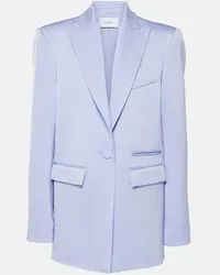 Alex Perry Blazer in crêpe di raso Viola