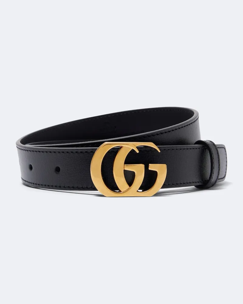 Gucci Cintura GG Marmont in pelle Nero