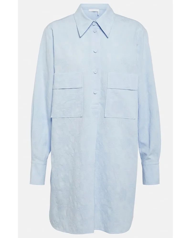 Chloé ChloÃ© Camicia in jacquard Renaissance Pique Blu
