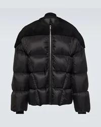 Rick Owens Piumino Flight con shearling Nero