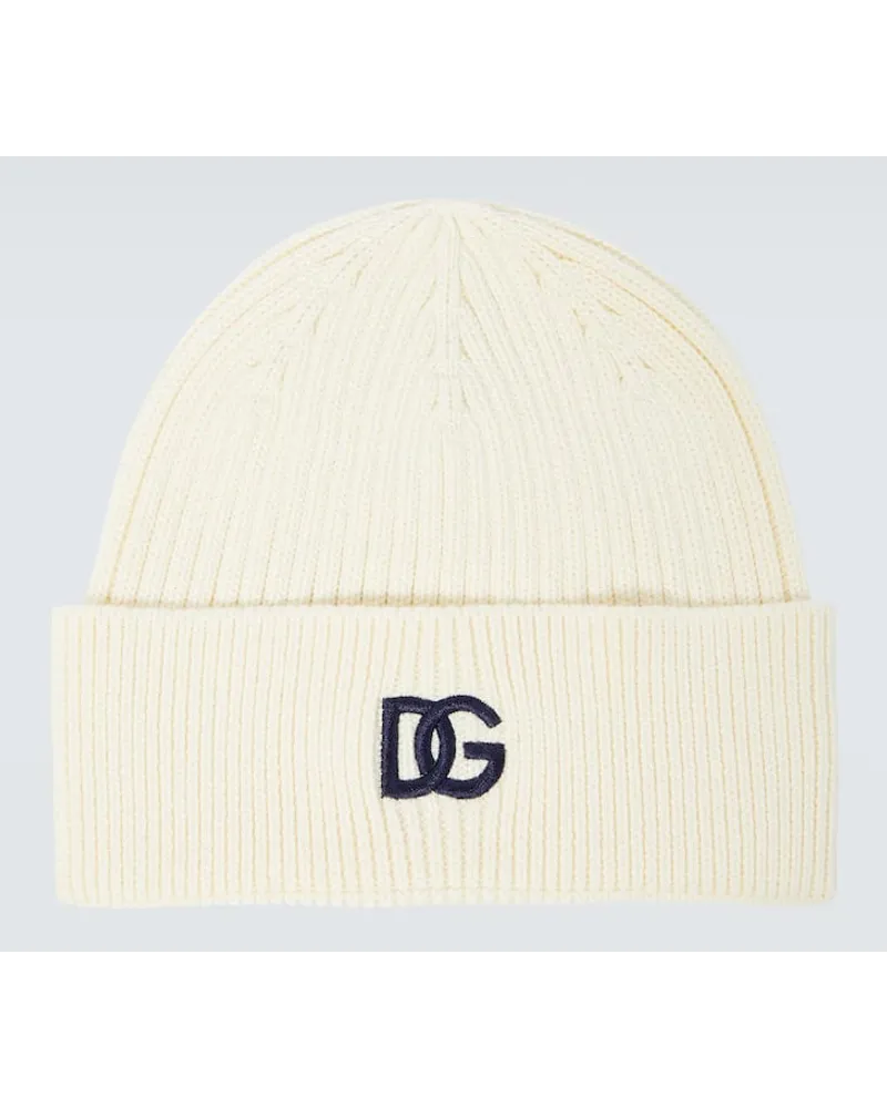 Dolce & Gabbana Berretto in cotone con logo Bianco