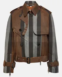 Burberry Giacca in canvas a righe Multicolore