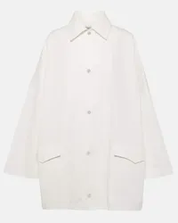 Totême Giacca oversize in twill di cotone Bianco