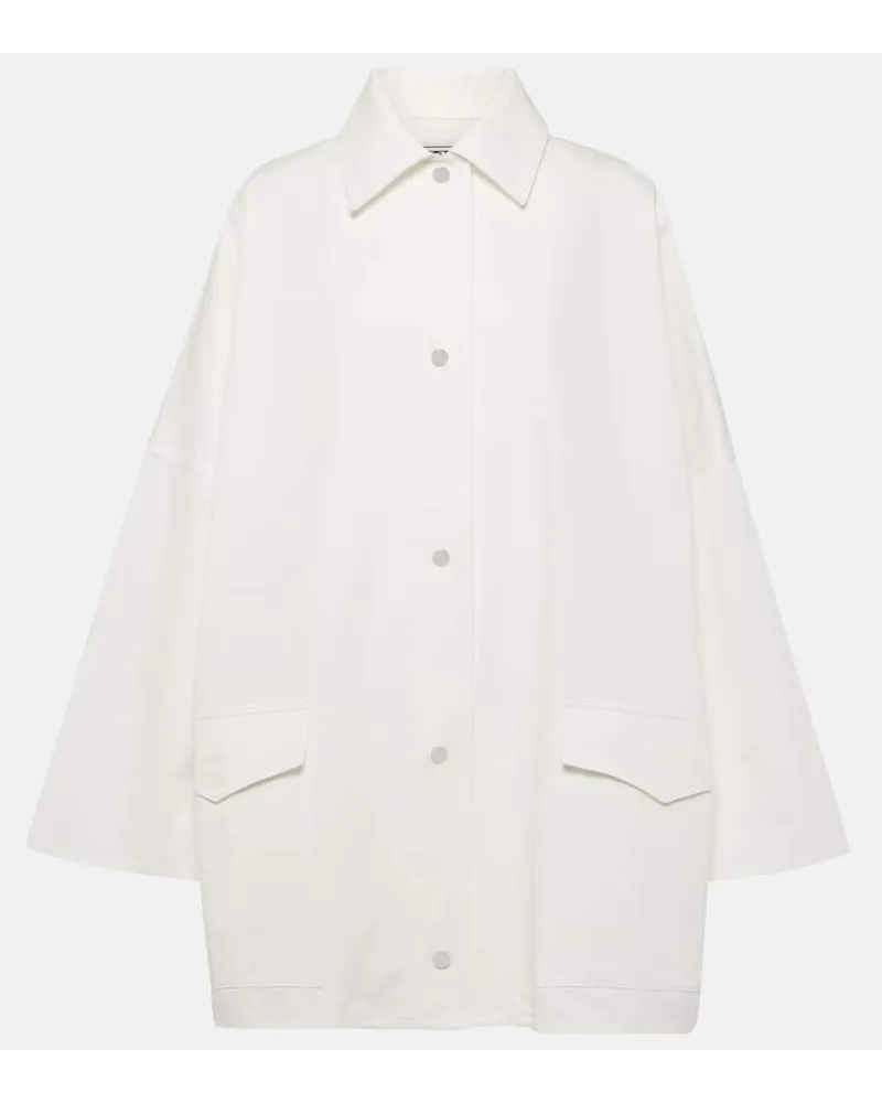 Totême Giacca oversize in twill di cotone Bianco