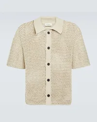 Frame Denim Cardigan in maglia di cotone Beige