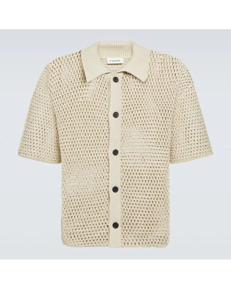 Frame Denim Cardigan in maglia di cotone Beige