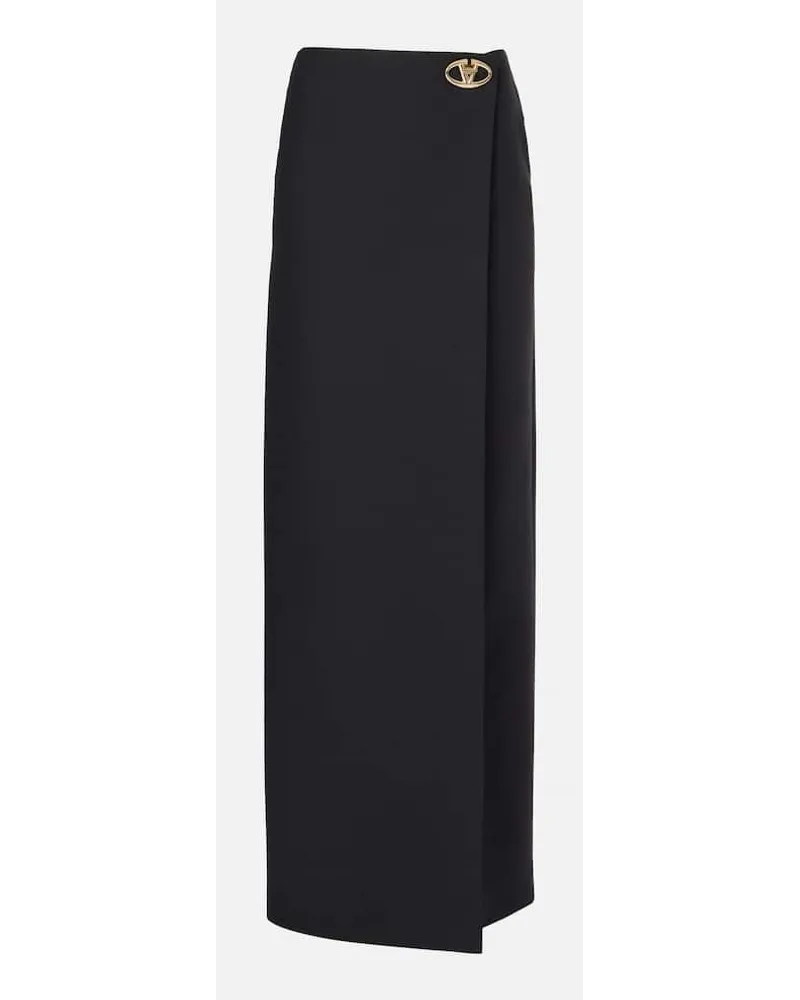 Valentino Garavani Gonna lunga in crÃªpe couture Nero