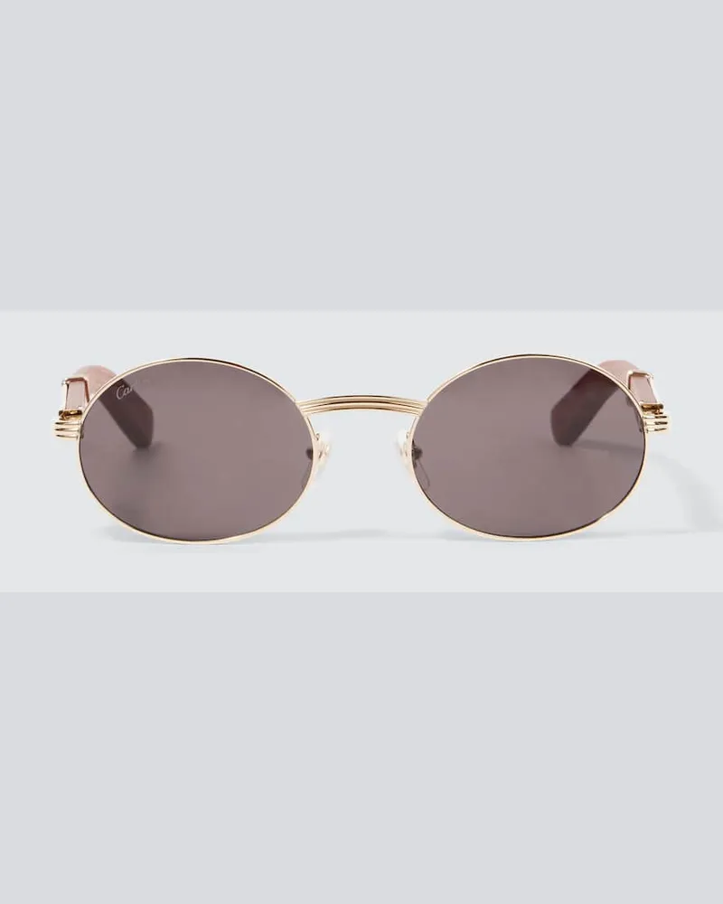 Cartier Occhiali da sole rotondi Marrone