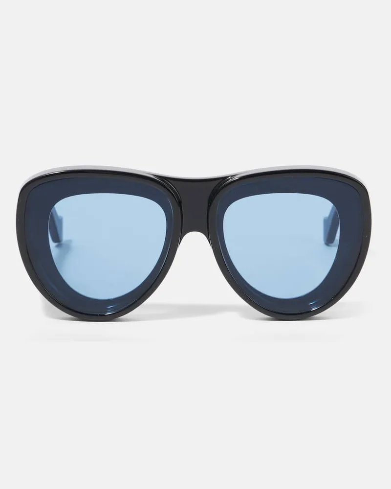 Loewe Occhiali da sole a maschera Signature Nero