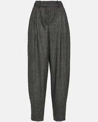 Stella McCartney Pantaloni gessati in lana Grigio