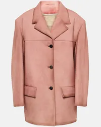 Prada Giacca oversize in suede Rosa