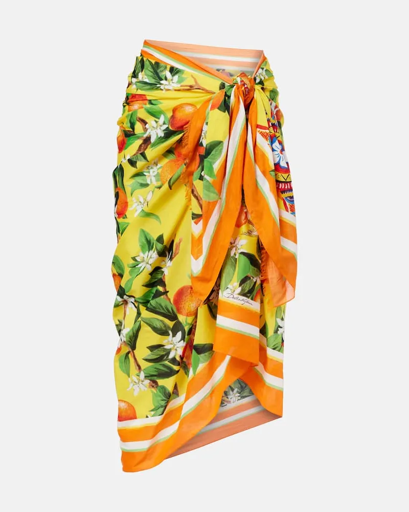 Dolce & Gabbana Copricostume in cotone con stampa Multicolore