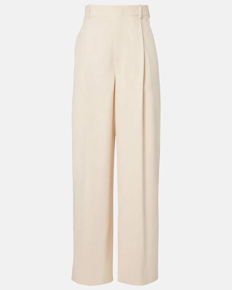 WARDROBE.NYC Pantaloni a gamba larga e vita alta Bianco