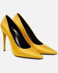 Saint Laurent Pumps Monceau 110 in crêpe di raso Giallo