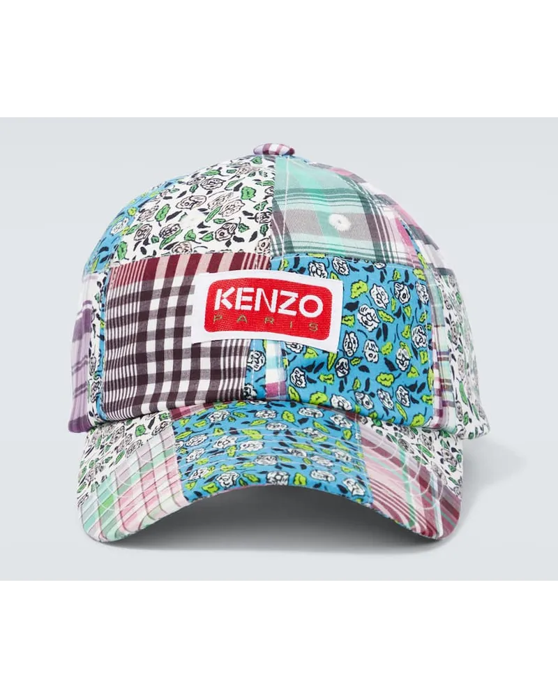 Kenzo Cappello da baseball in cotone e seta Multicolore
