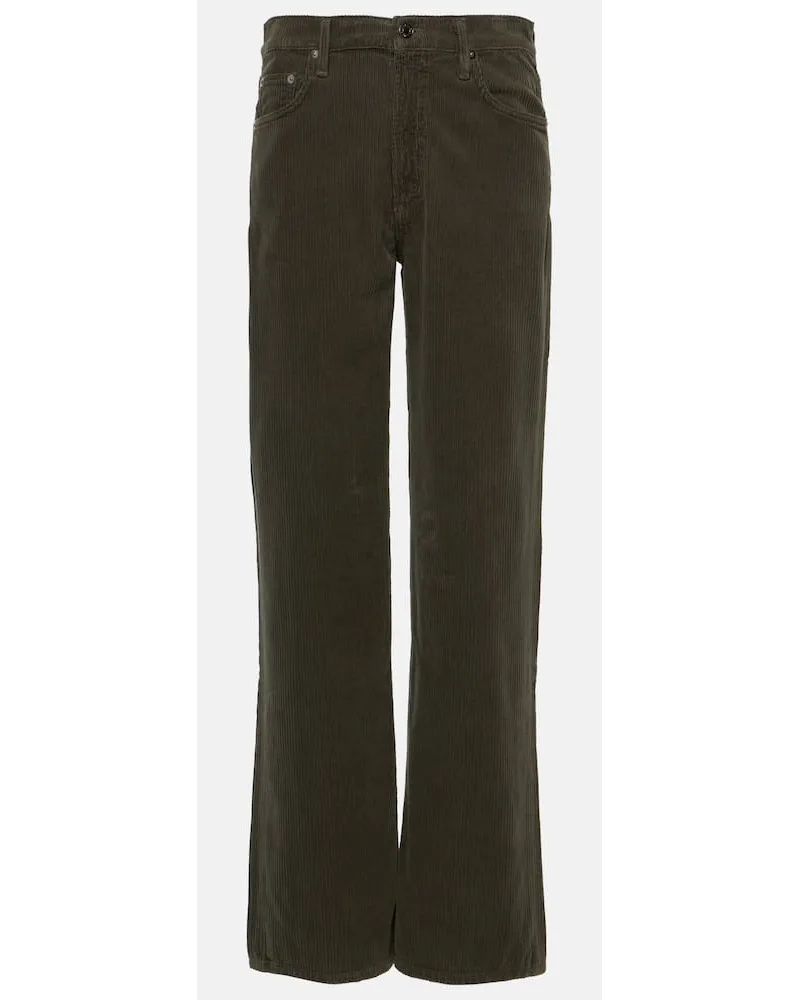 AGOLDE Pantaloni regular Harper in velluto a coste Grigio