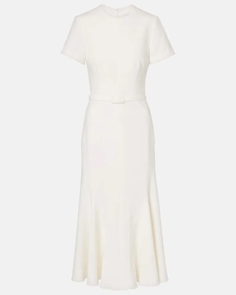 Safiyaa Abito midi Luisa in crÃªpe con cintura Bianco