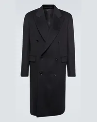 LARDINI Cappotto doppiopetto in cashmere Nero