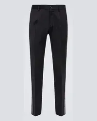 Dolce & Gabbana Pantaloni regular in lana Nero