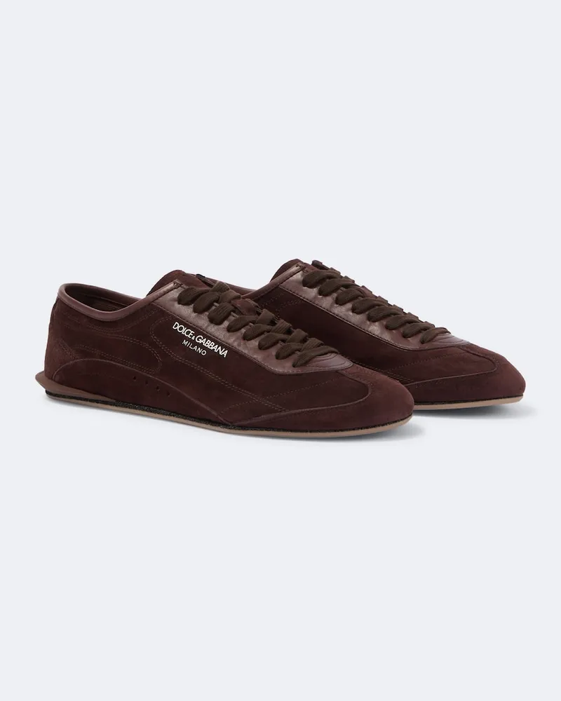 Dolce & Gabbana Sneakers in suede Borgogna