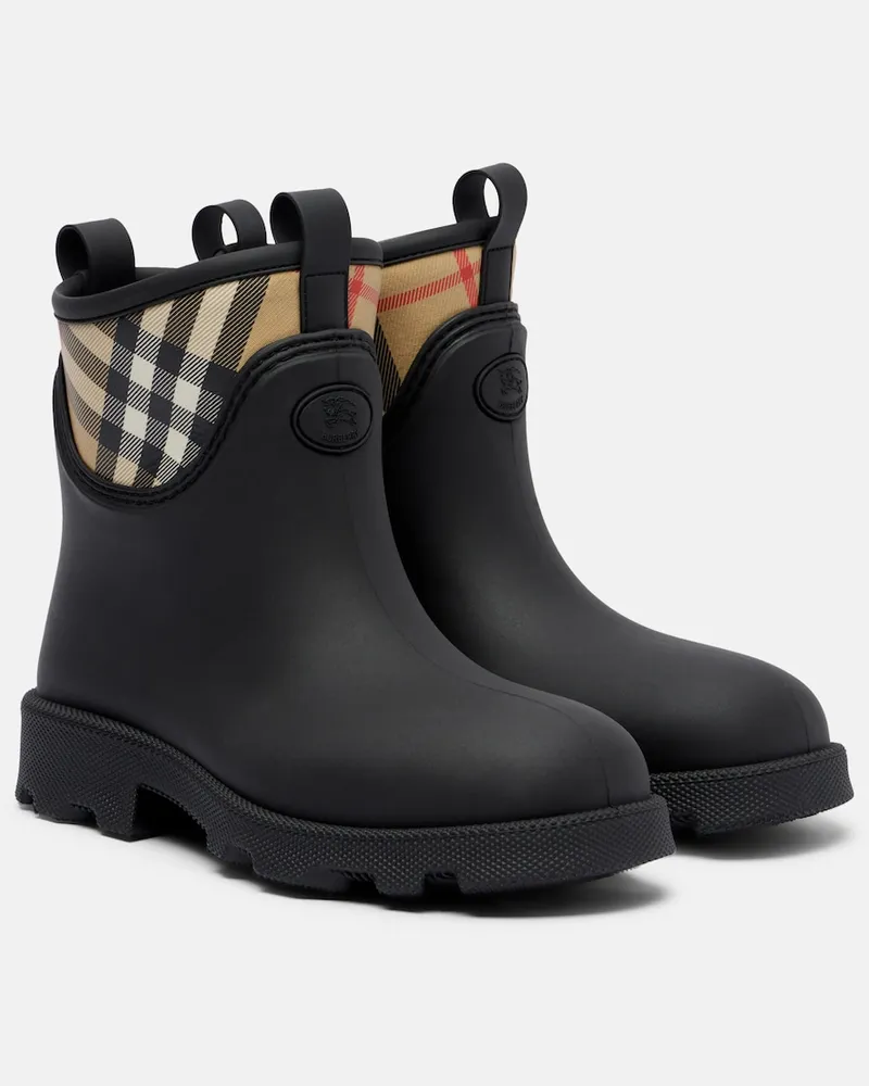 Burberry Stivali da pioggia Marsh Stamp Nero