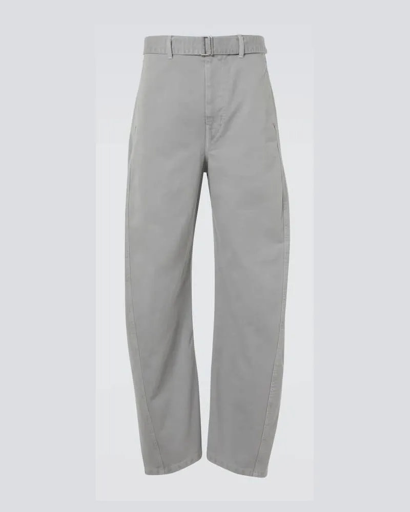 Christophe Lemaire Jeans a gamba larga Twisted Blu