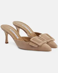 Manolo Blahnik Mules Maysale 70 in suede Marrone