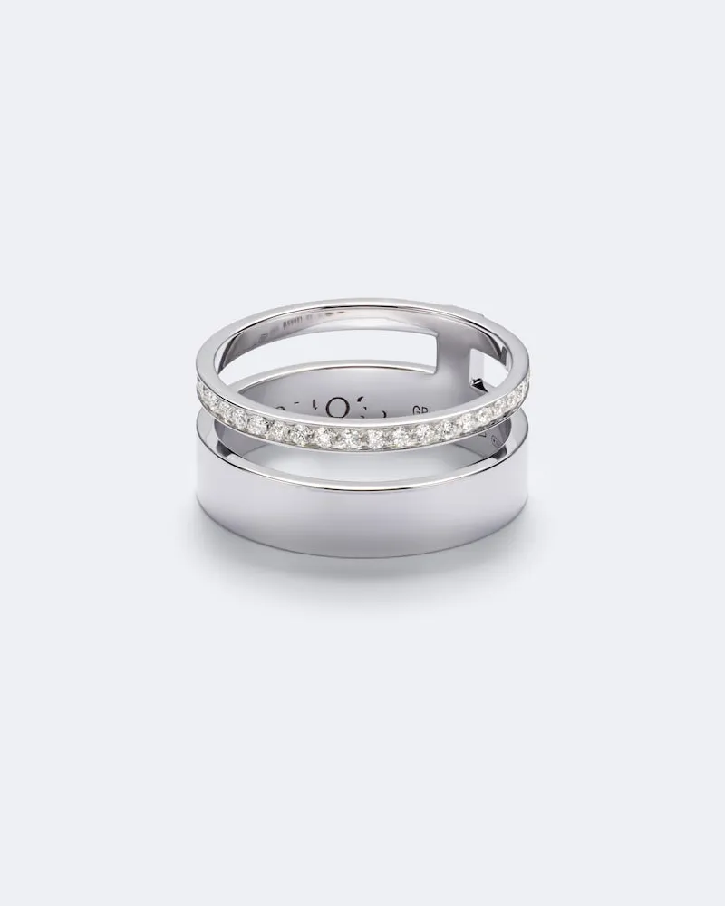 Repossi Anello Berbere in oro bianco 18kt con diamanti Argento