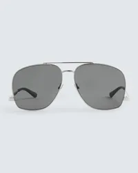 Saint Laurent Occhiali da sole aviator SL 653 Leon Grigio