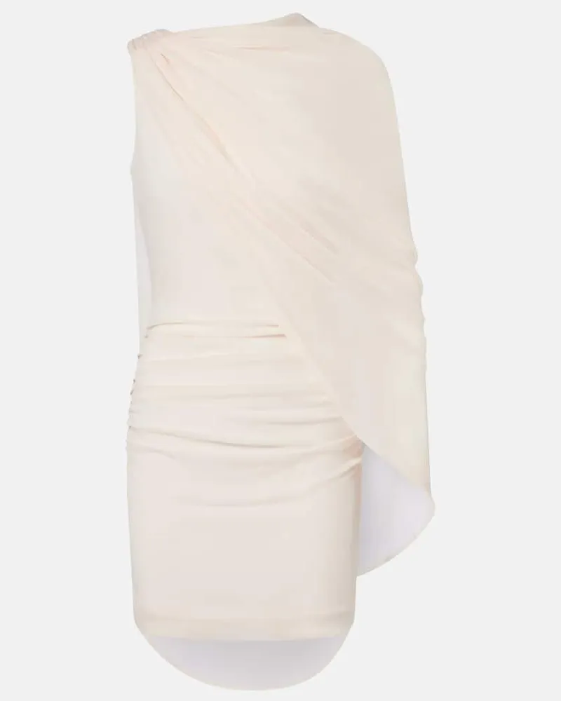 ROTATE Birger Christensen Miniabito in chiffon con cappuccio Rosa