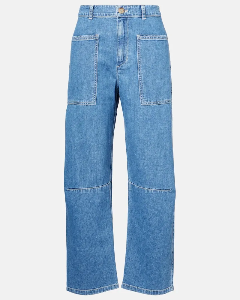 Velvet Jeans con gamba arrotondata Farah Blu