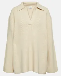 Totême Pullover in maglia a coste Beige