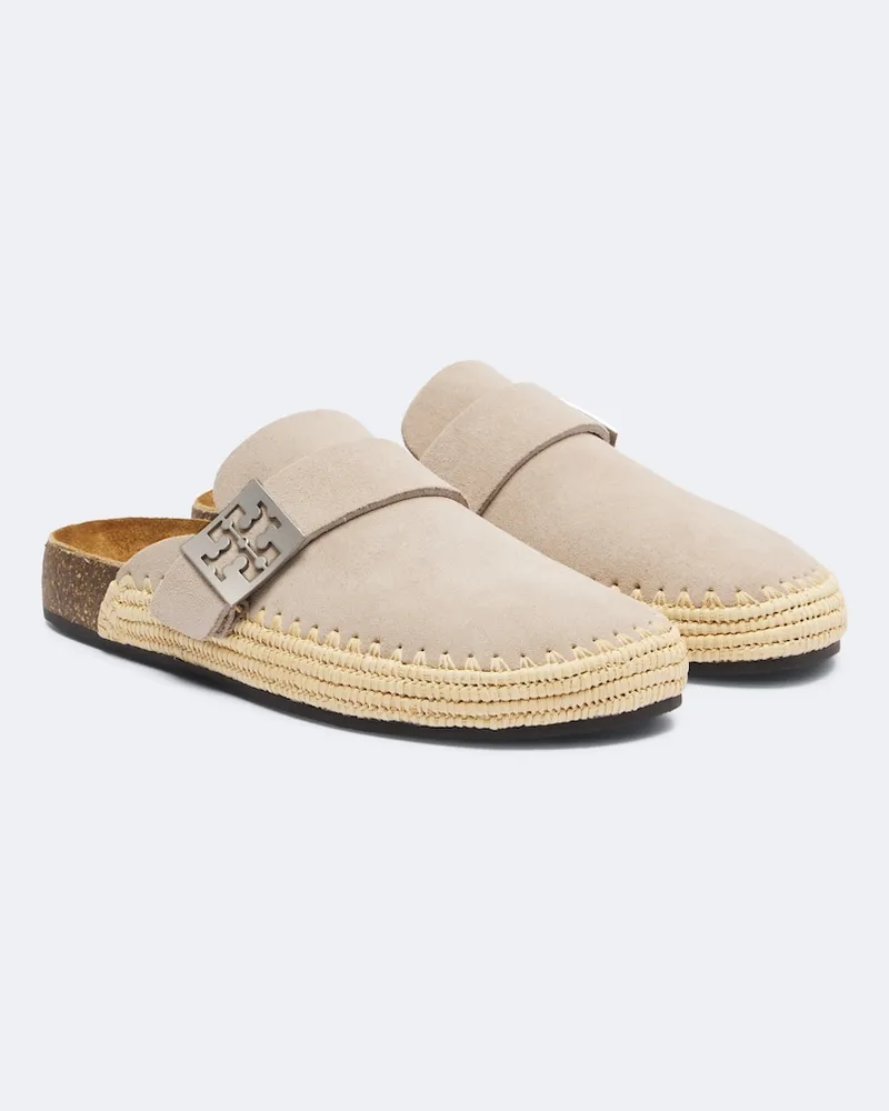 Tory Burch Mules Mellow in suede intrecciato Beige